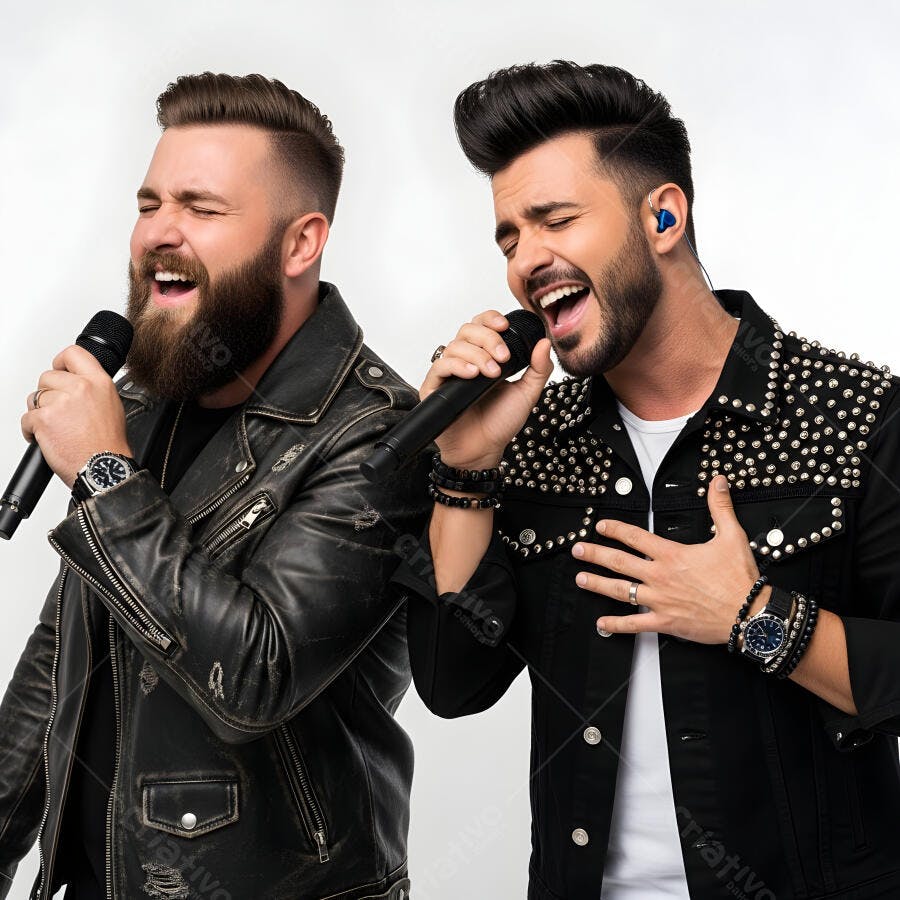 Foto Cantores Sertanejos Masculinos Dupla Cantando Show