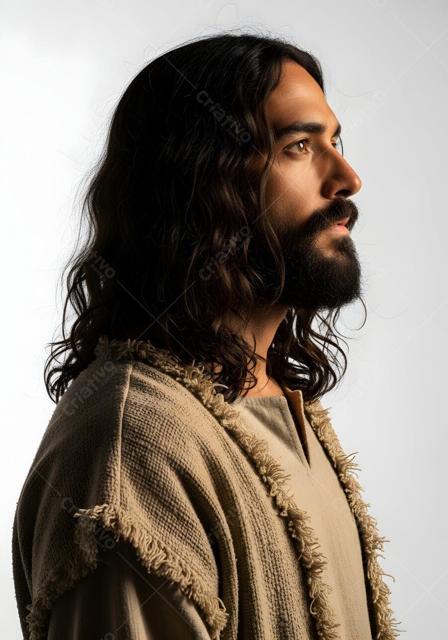 Foto Jesus Cristo Olhando para Cima Espiritualidade