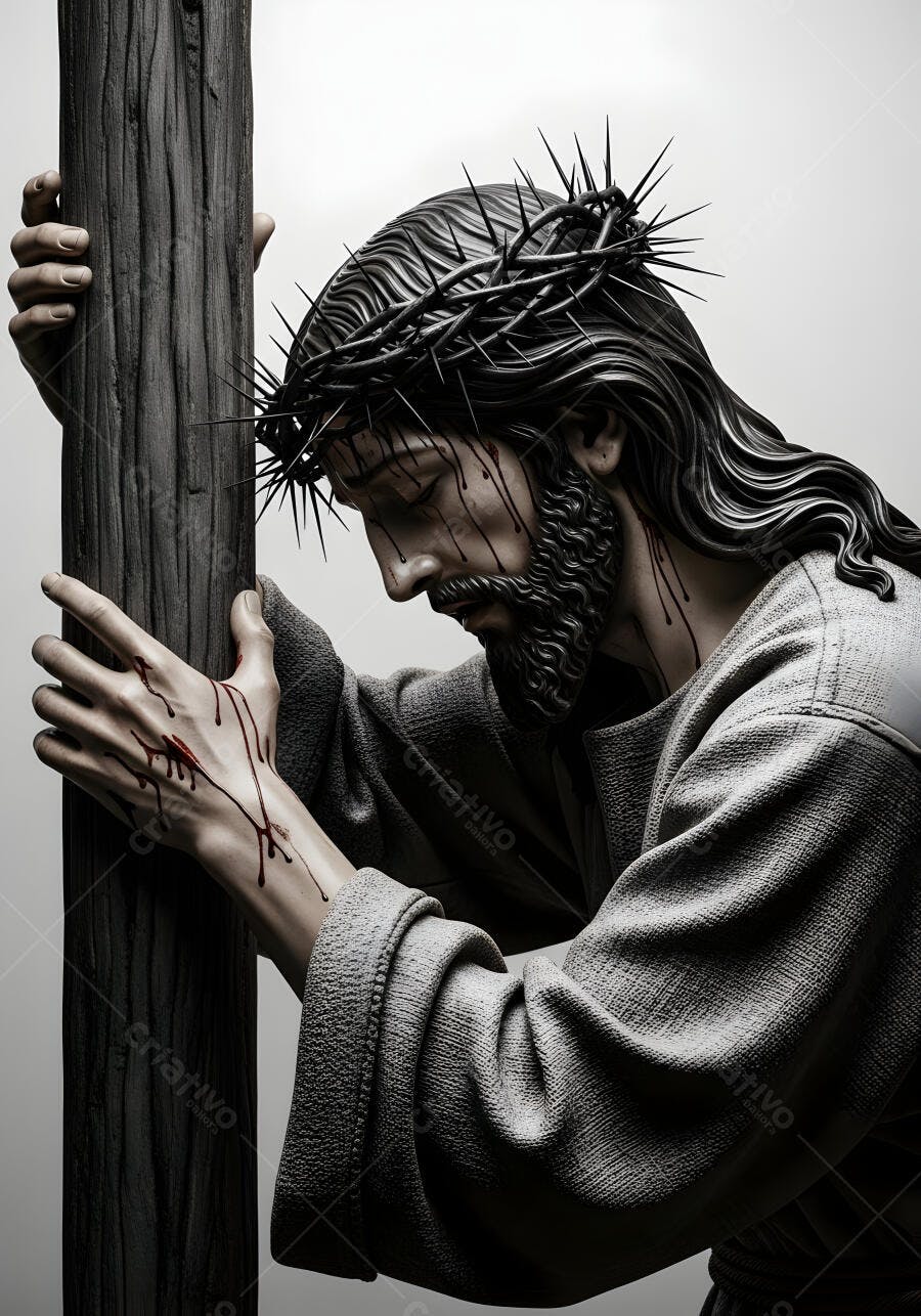 Foto Jesus Cristo Coroa de Espinhos Sofrimento Paixão