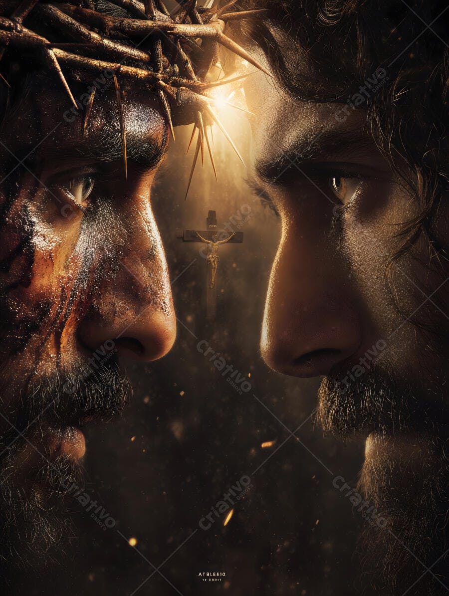 Foto Paixão de Cristo Jesus Coroa de Espinhos Cruz