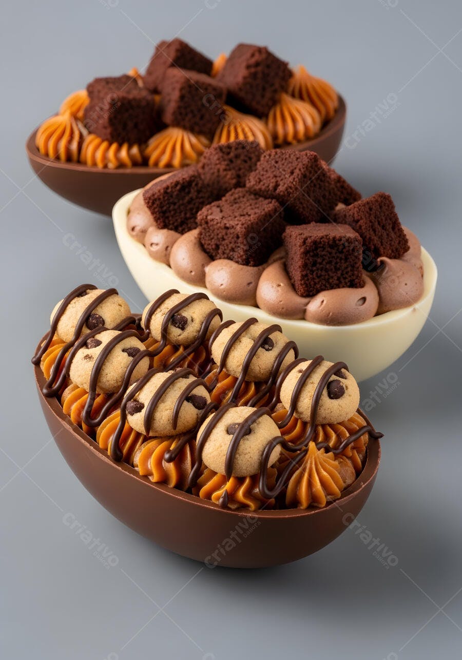 Foto Ovos de Páscoa de Colher Brigadeiro e Cookies