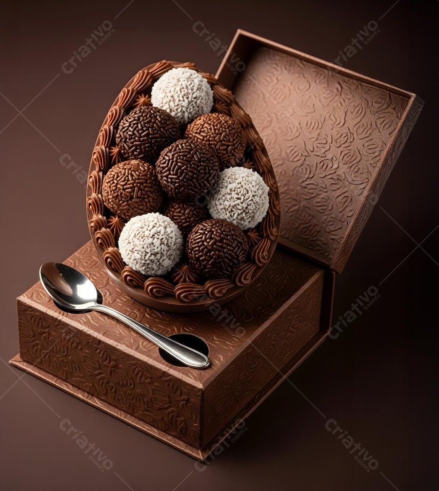 Foto Ovo de Páscoa de Colher com Brigadeiros Gourmet