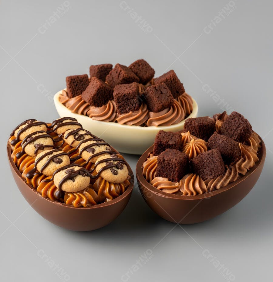 Foto Ovos de Páscoa de Colher Brigadeiro e Biscoitos