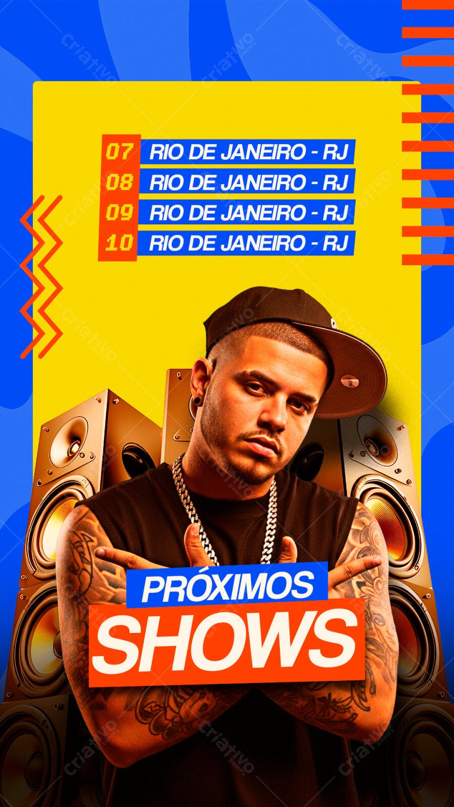 Story Instagram Próximos Shows Eventos PSD Editável
