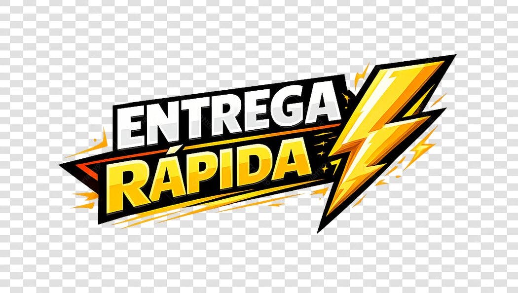 Elemento Decorativo Entrega Rápida Raio PNG Fundo Transparente