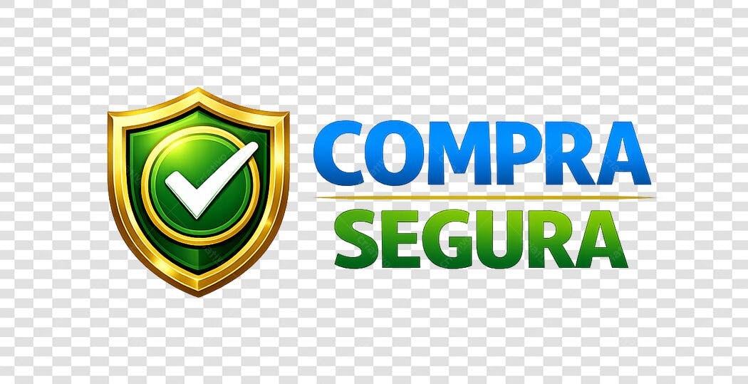 Elemento 3D Selo Compra Segura Verificado PNG Fundo Transparente