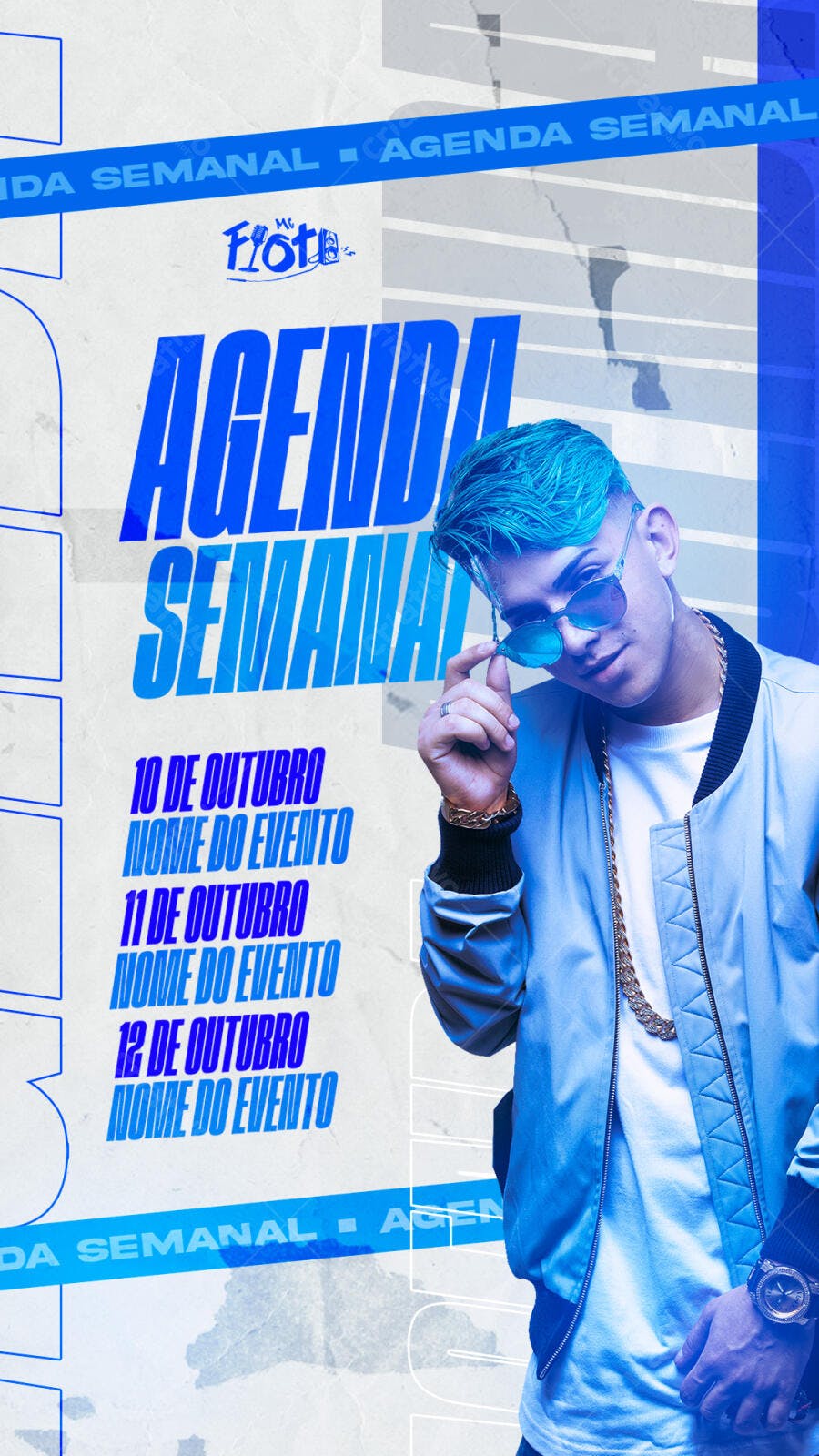 Story Instagram Agenda Semanal Eventos PSD Editável