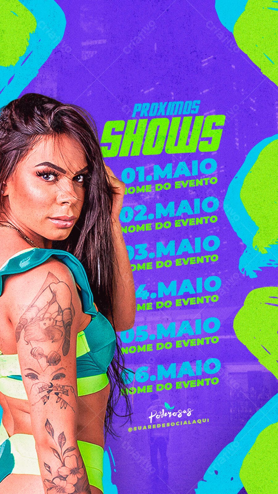 Story Instagram Próximos Shows Eventos Maio PSD Editável