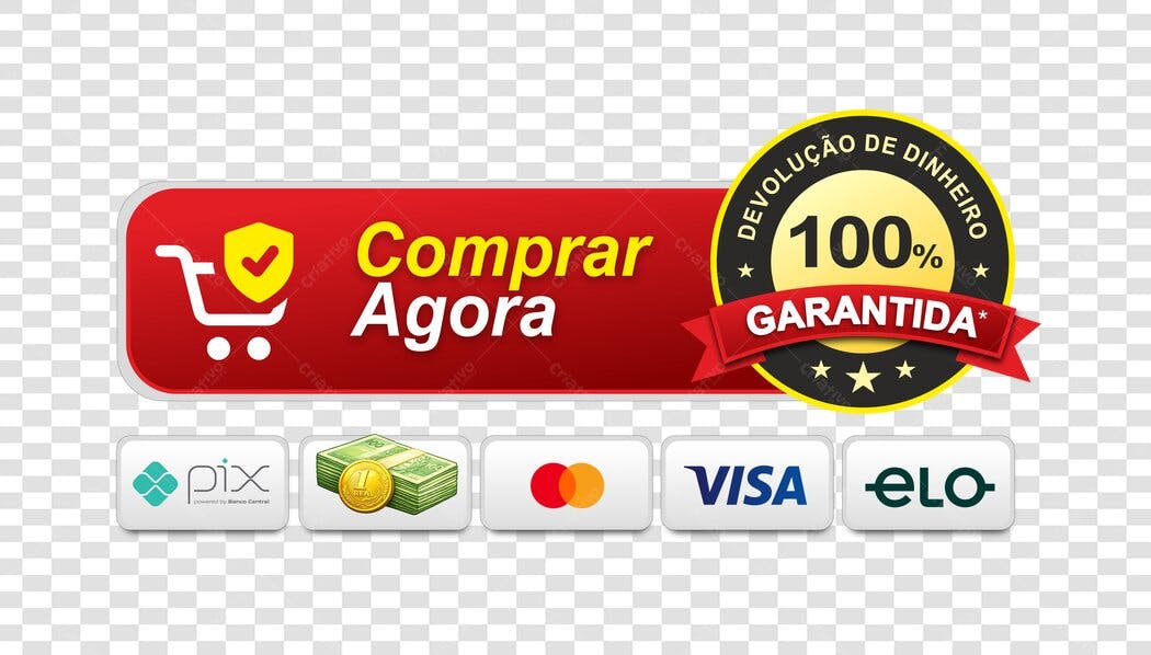 Botão Comprar Agora Selo Devolução Dinheiro PNG Fundo Transparente