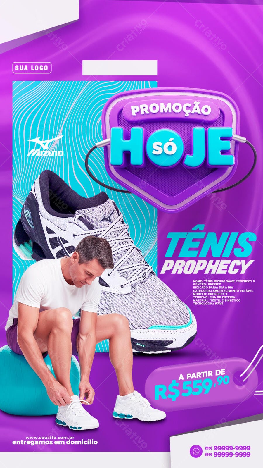 Post Instagram Promoção Tênis Esportivo PSD Editável