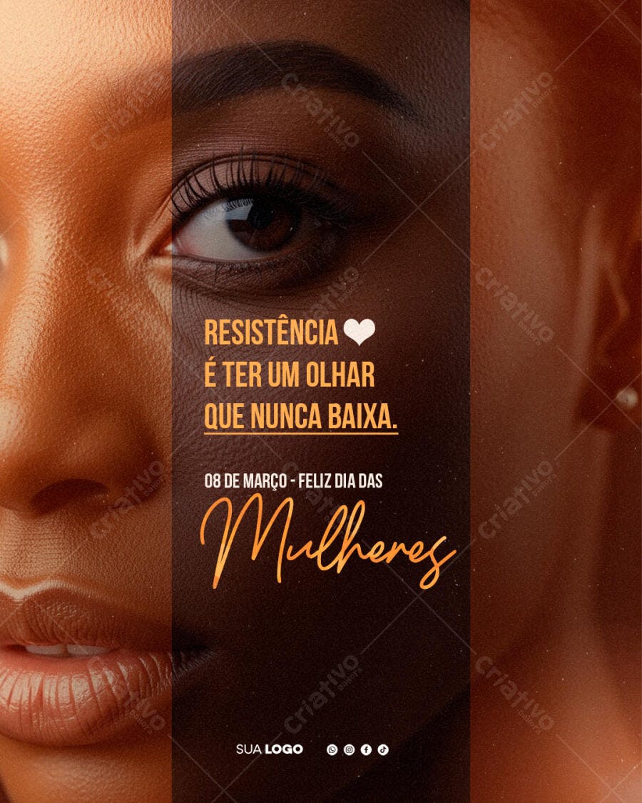 Post Instagram Dia da Mulher 8 de Março PSD Editável