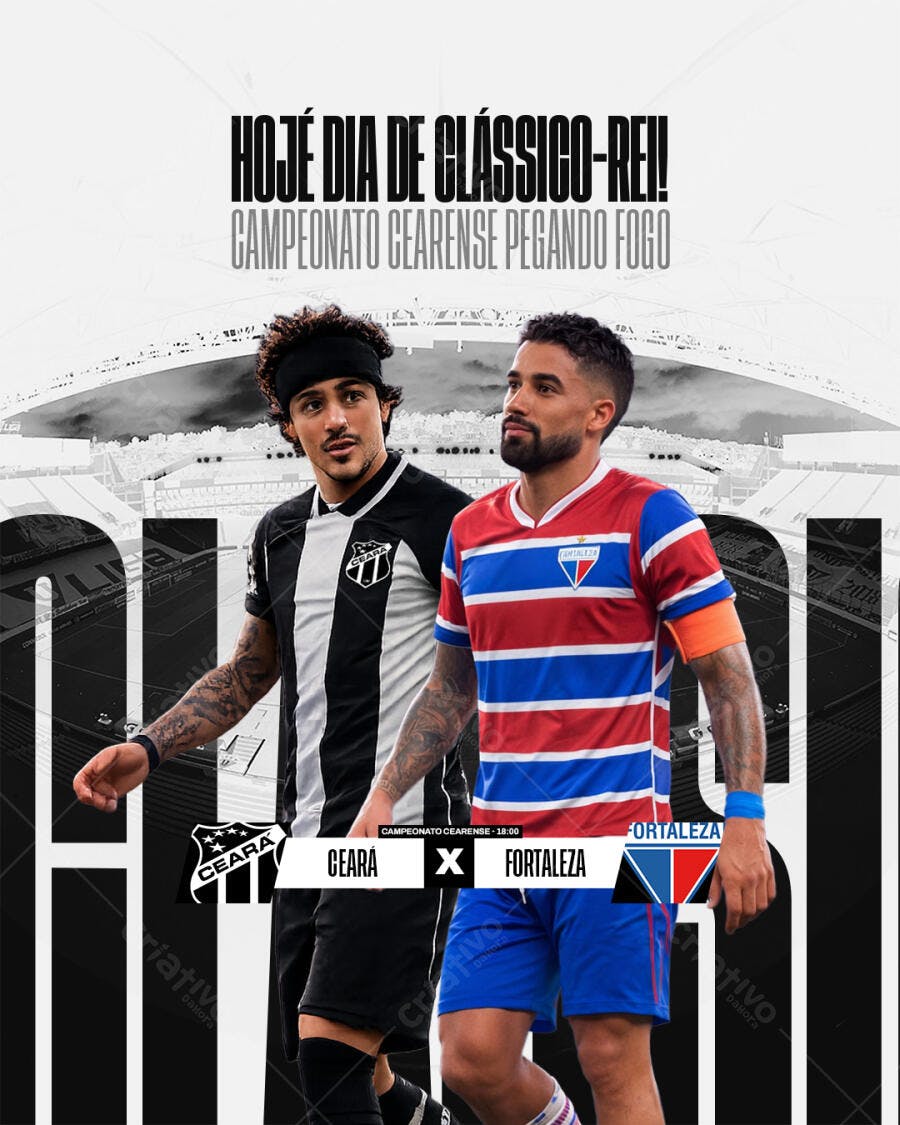 Post Instagram Clássico-Rei Campeonato Cearense PSD Editável