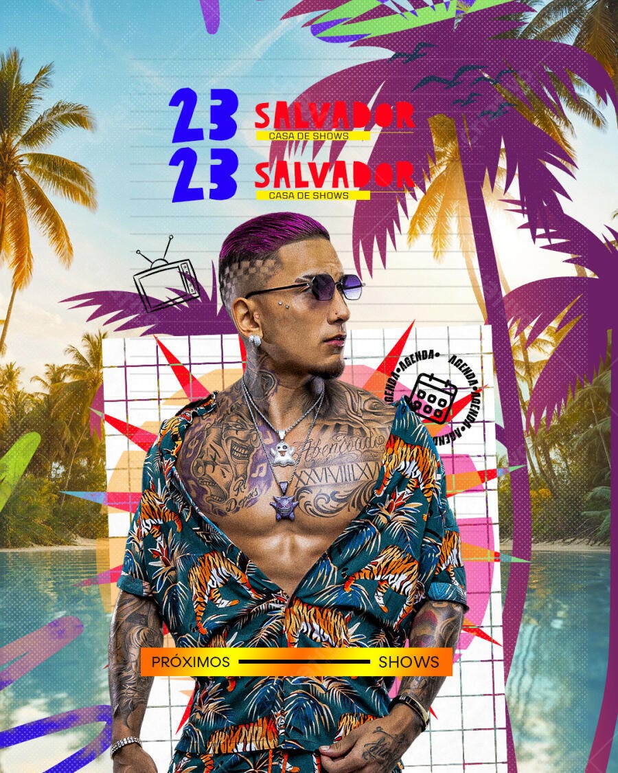 Flyer Balada Show Salvador Verão PSD Editável