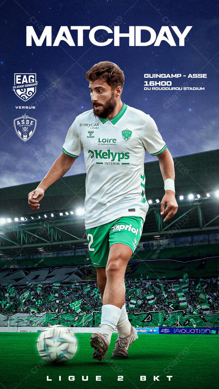 Post Instagram Matchday Futebol PSD Editável