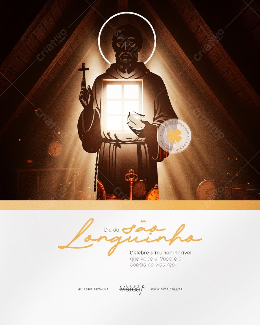Post Dia de São Longuinho Religioso PSD Editável