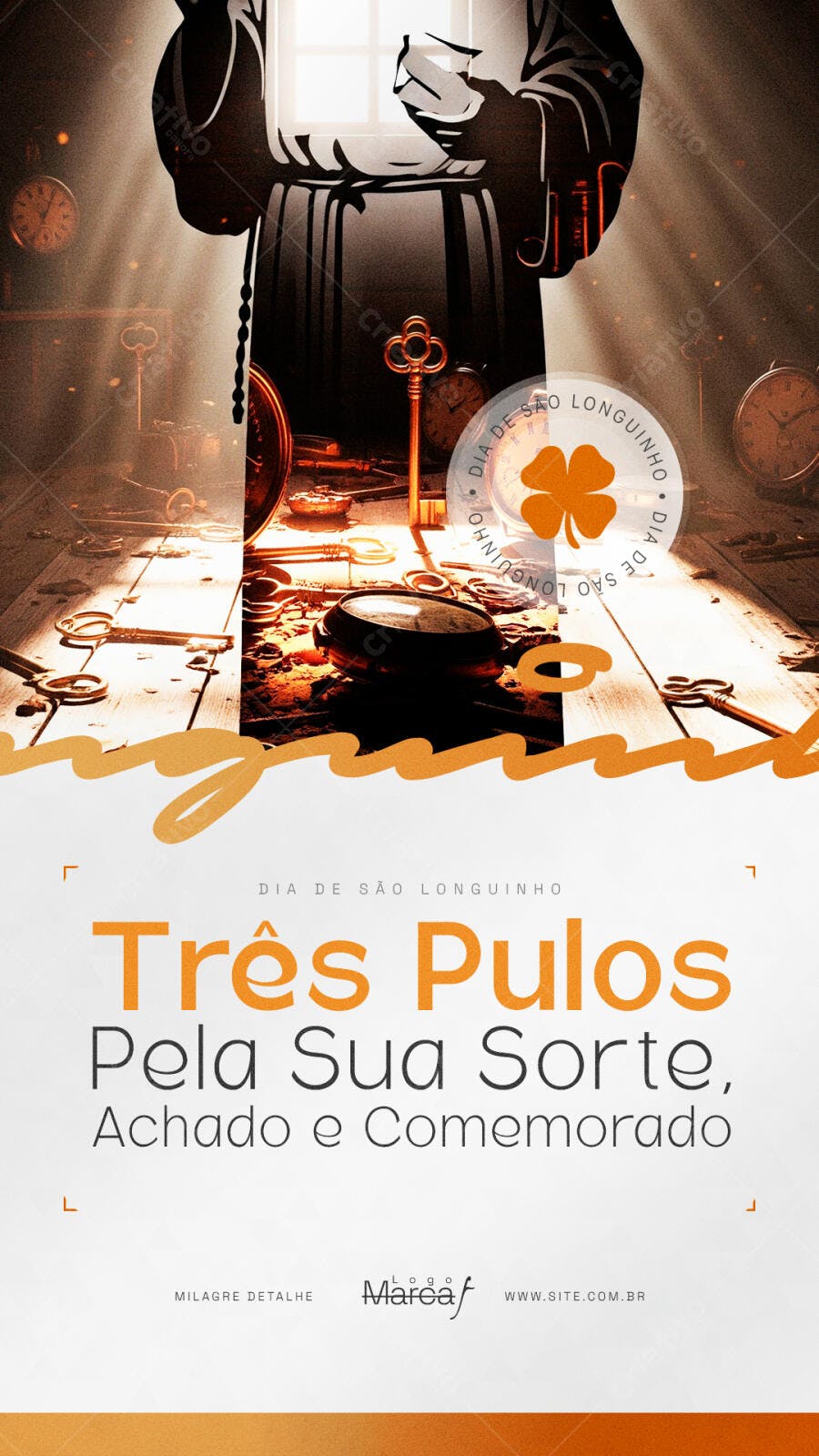 Story Dia de São Longuinho PSD Editável