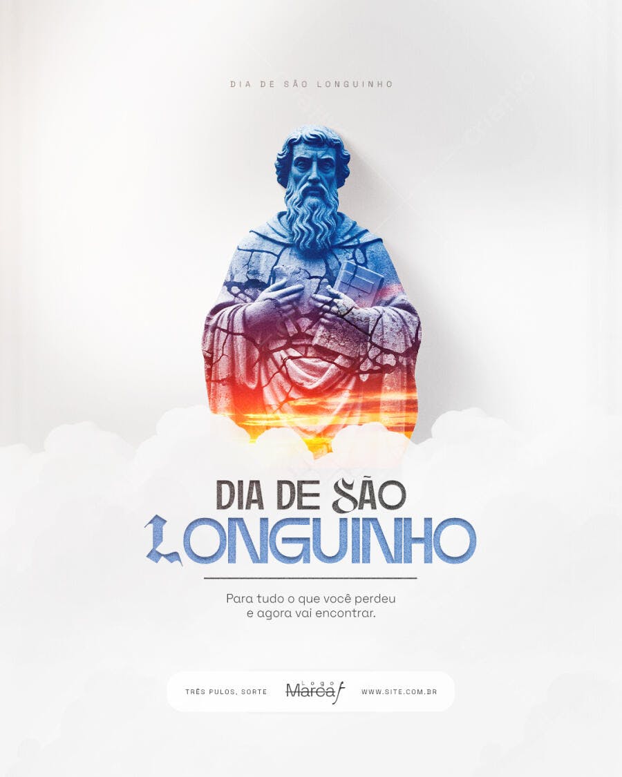 Post Dia de São Longuinho PSD Editável