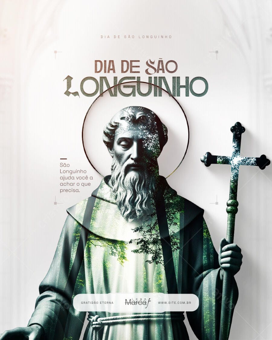 Post Social Media Dia de São Longuinho PSD Editável
