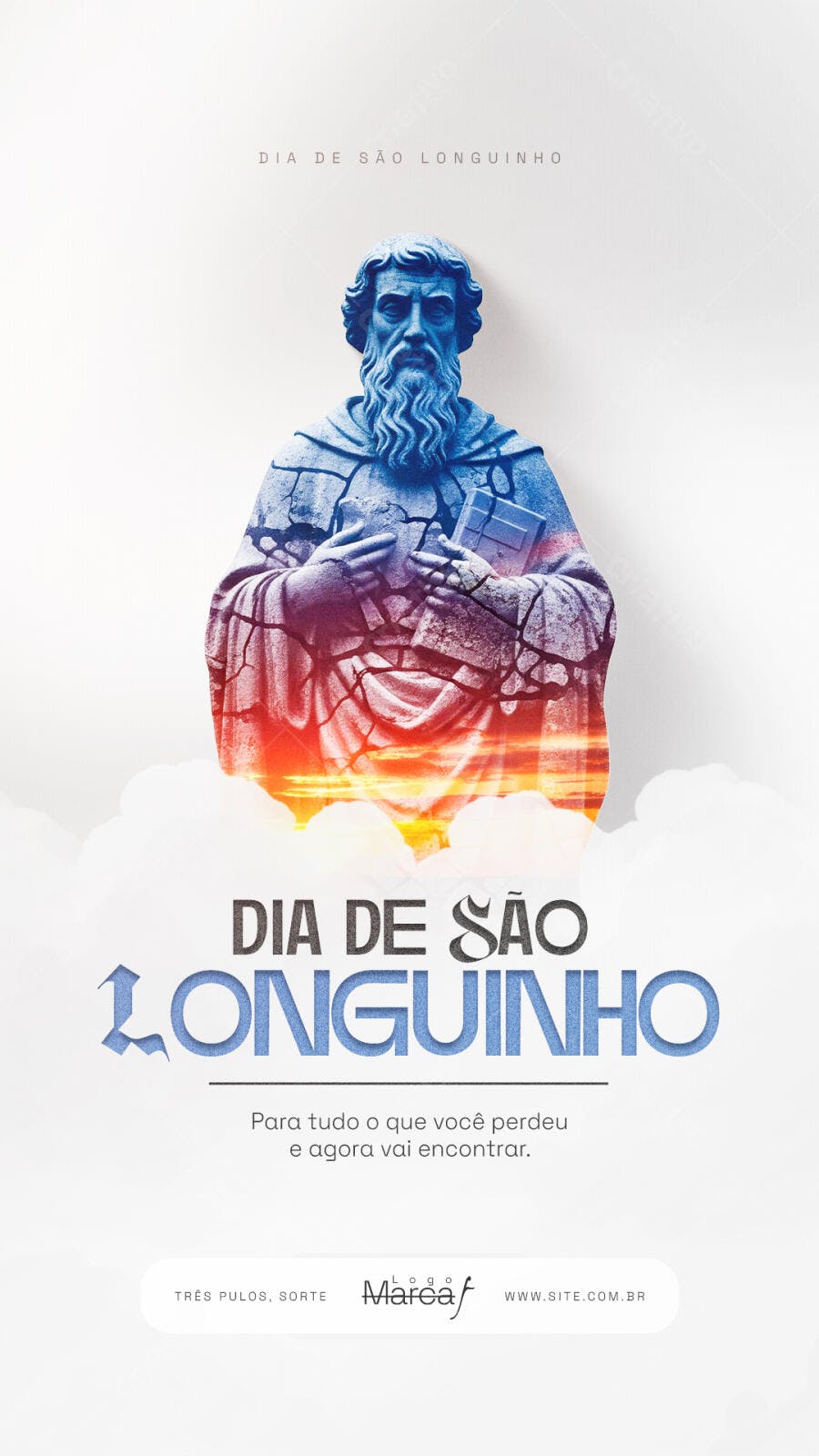 Story Dia de São Longuinho PSD Editável