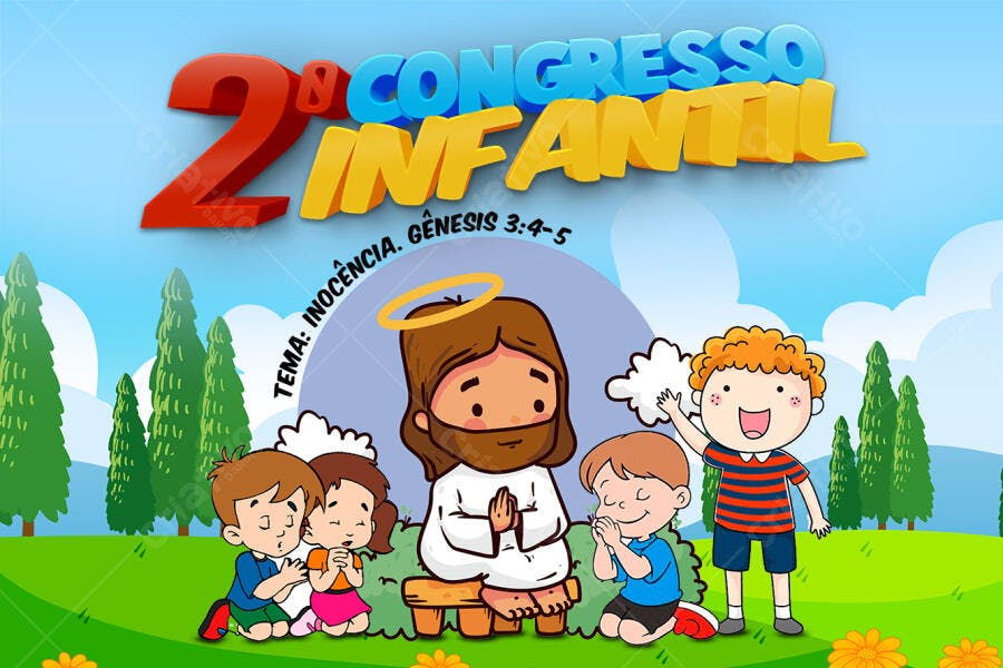 Banner Congresso Infantil Igreja Cristã PSD Editável