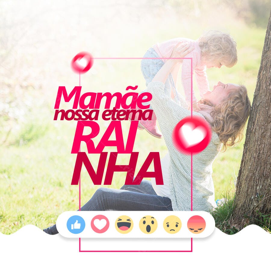 Post Instagram Dia das Mães Mamãe Rainha PSD Editável