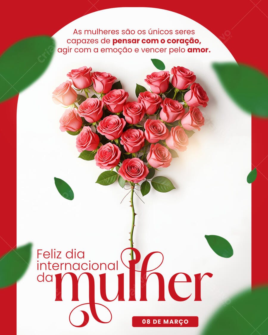 Post Instagram Dia Internacional da Mulher 8 de Março PSD Editável
