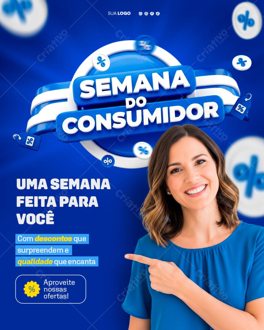 Post Instagram Semana do Consumidor Março PSD Editável
