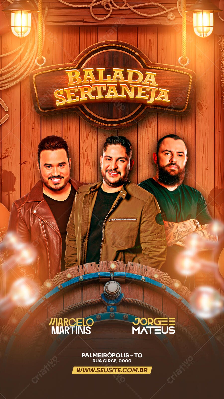 Story Instagram Balada Sertaneja Festa PSD Editável