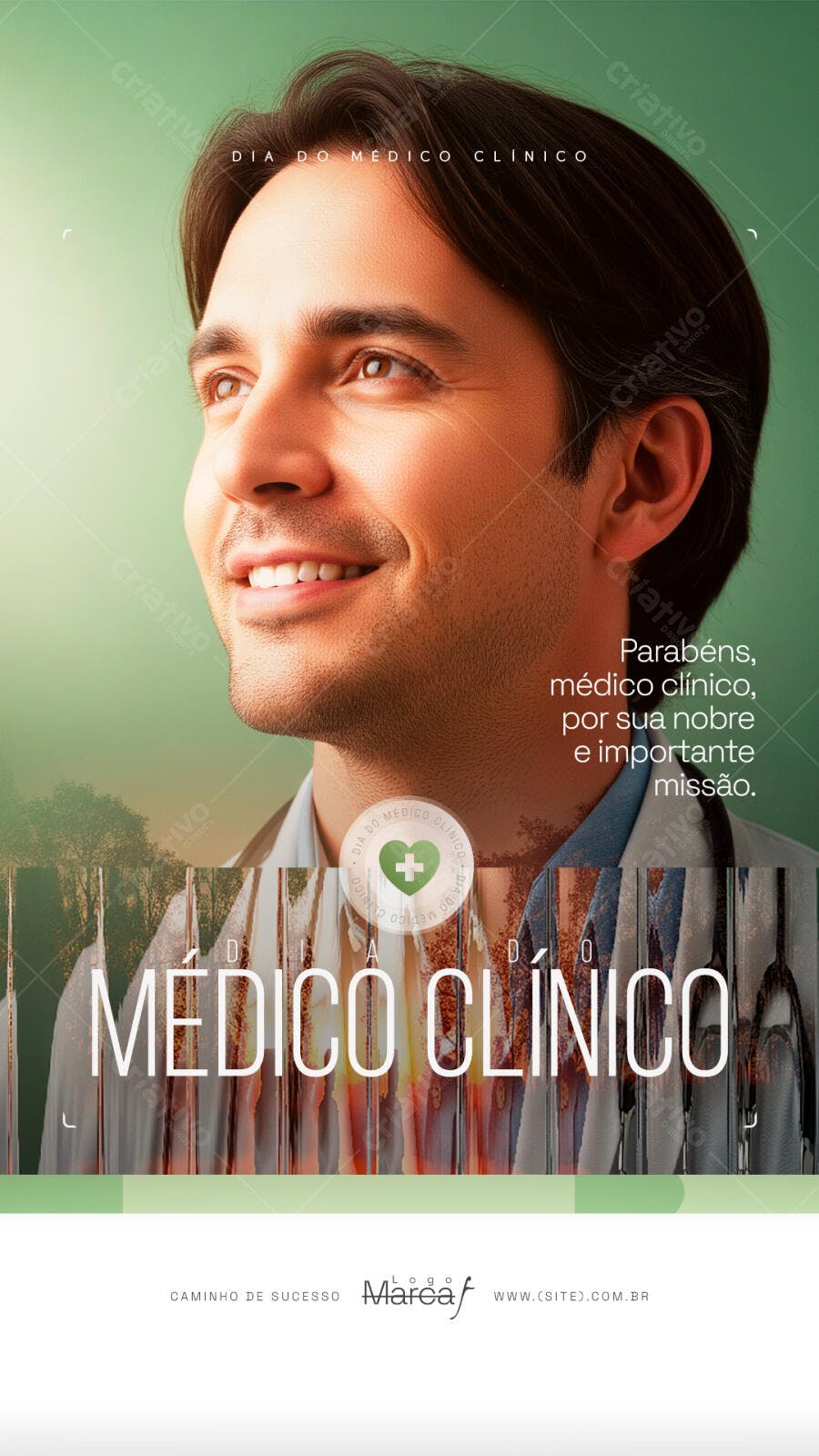 Story Dia do Médico Clínico Saúde PSD Editável