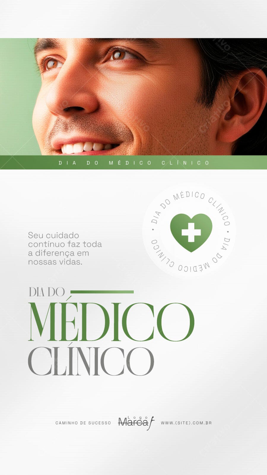 Story Instagram Dia do Médico Clínico PSD Editável