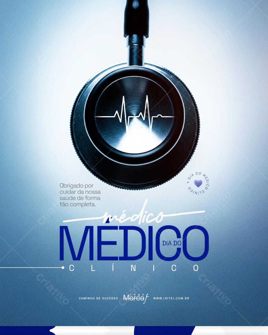 Post Dia do Médico Clínico Geral PSD Editável