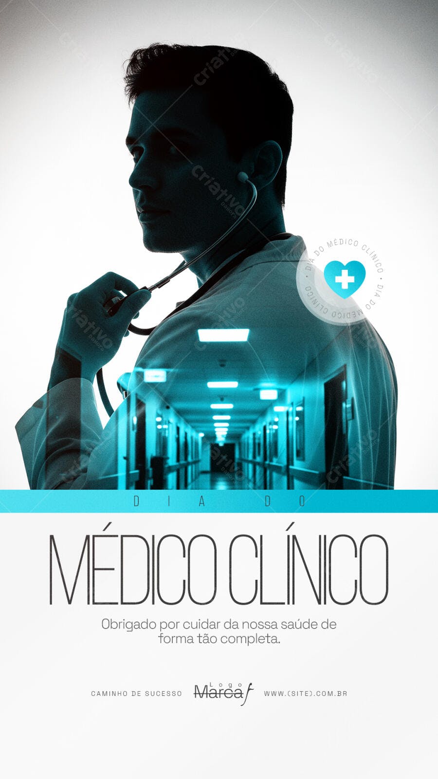 Post Instagram Dia do Médico Clínico Geral PSD Editável