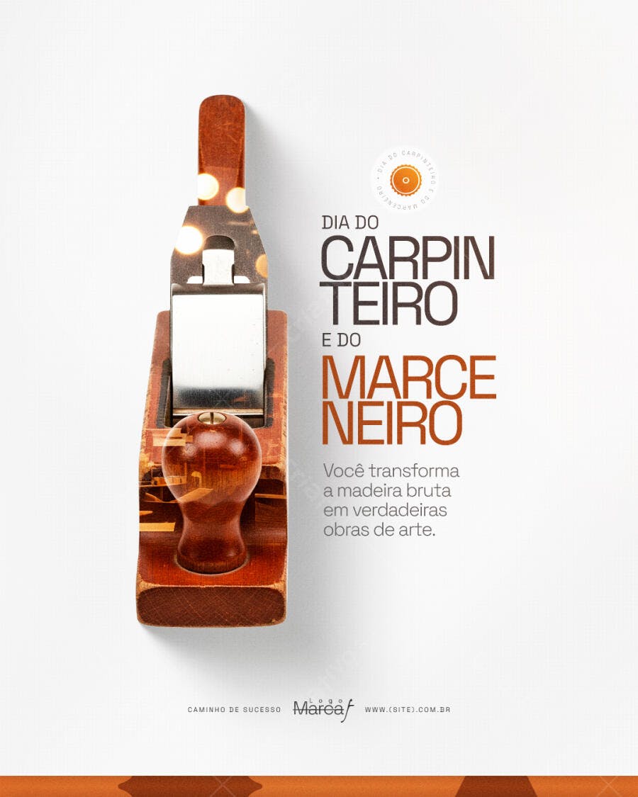 Post Dia do Carpinteiro e Marceneiro PSD Editável