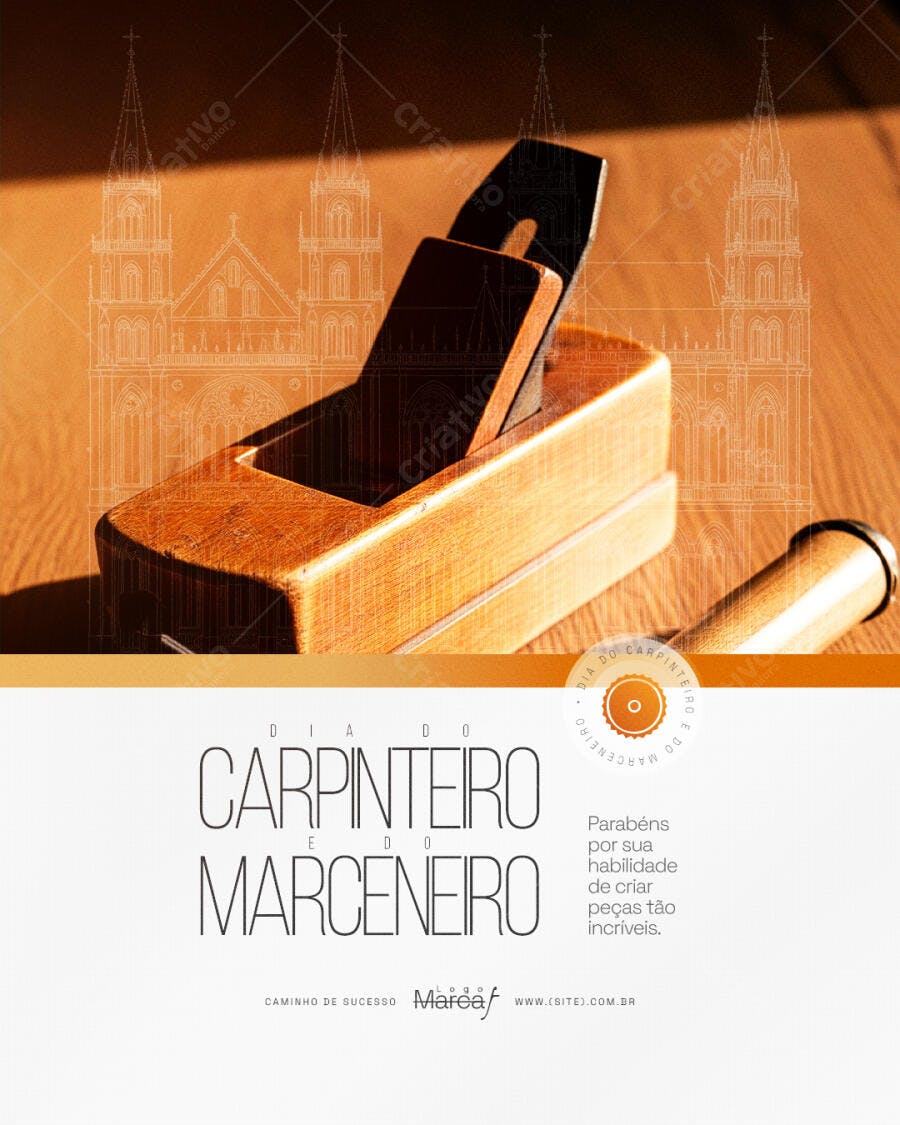 Post Dia do Carpinteiro e Marceneiro PSD Editável
