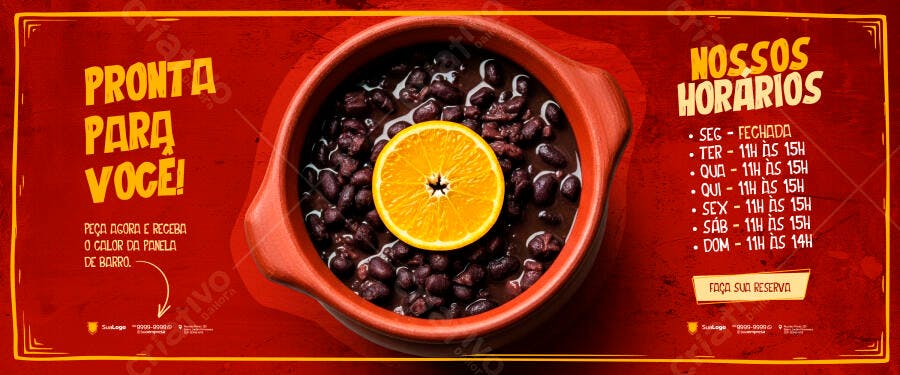 Banner Feijoada Restaurante Delivery PSD Editável