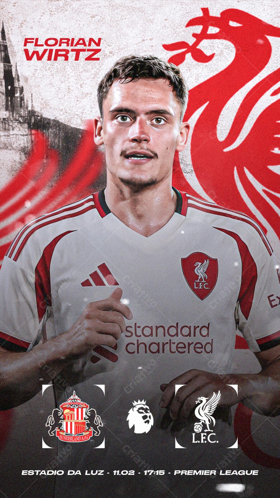 Post Instagram Futebol Liverpool PSD Editável