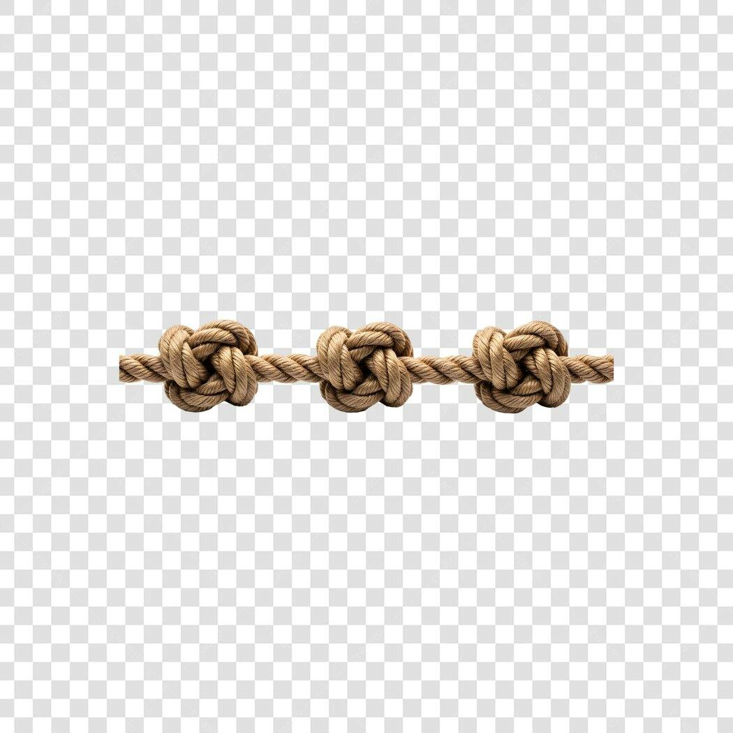 Foto Recortada Corda com Nós Marrom PNG Fundo Transparente
