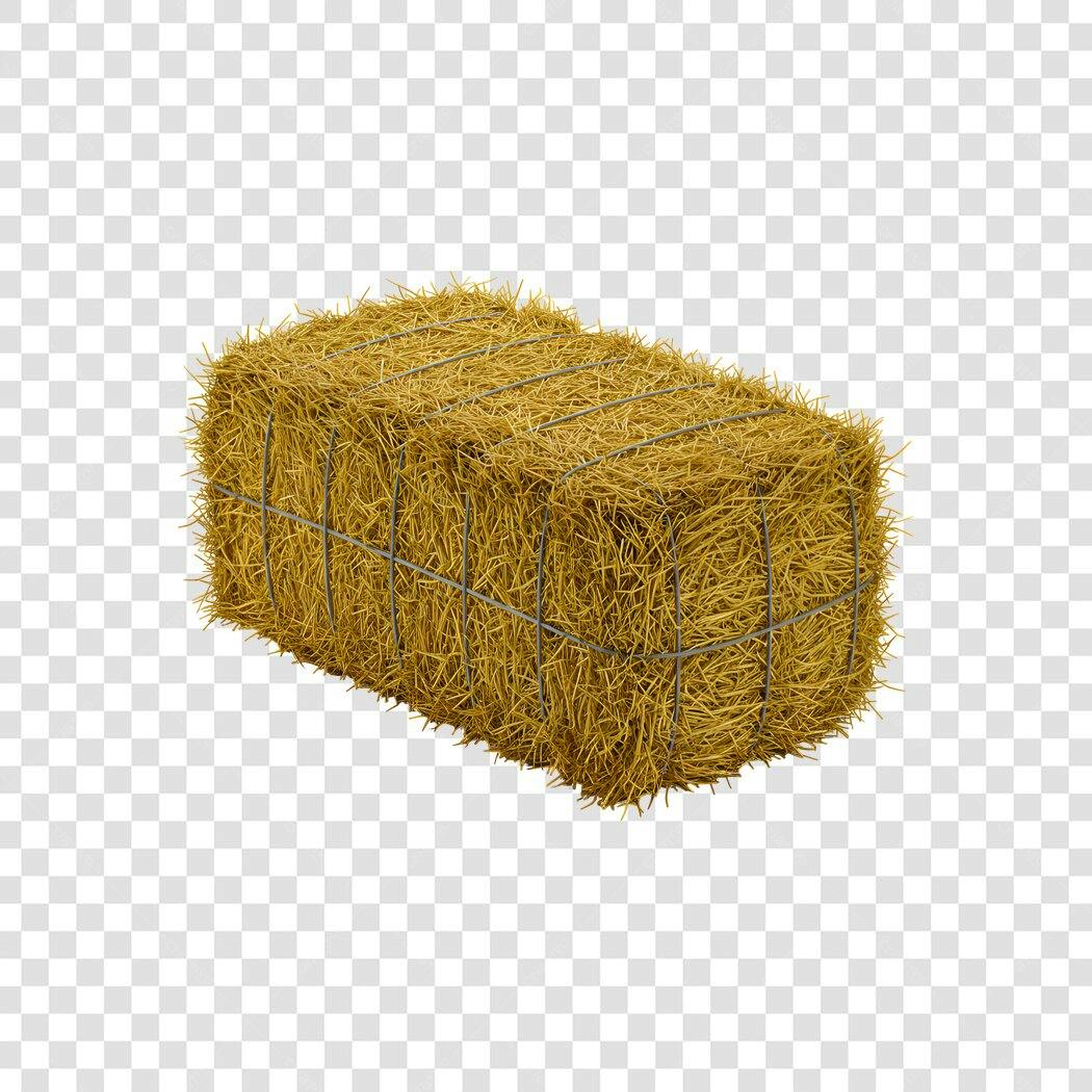 Foto Recortada Feno Palha Fazenda PNG Fundo Transparente