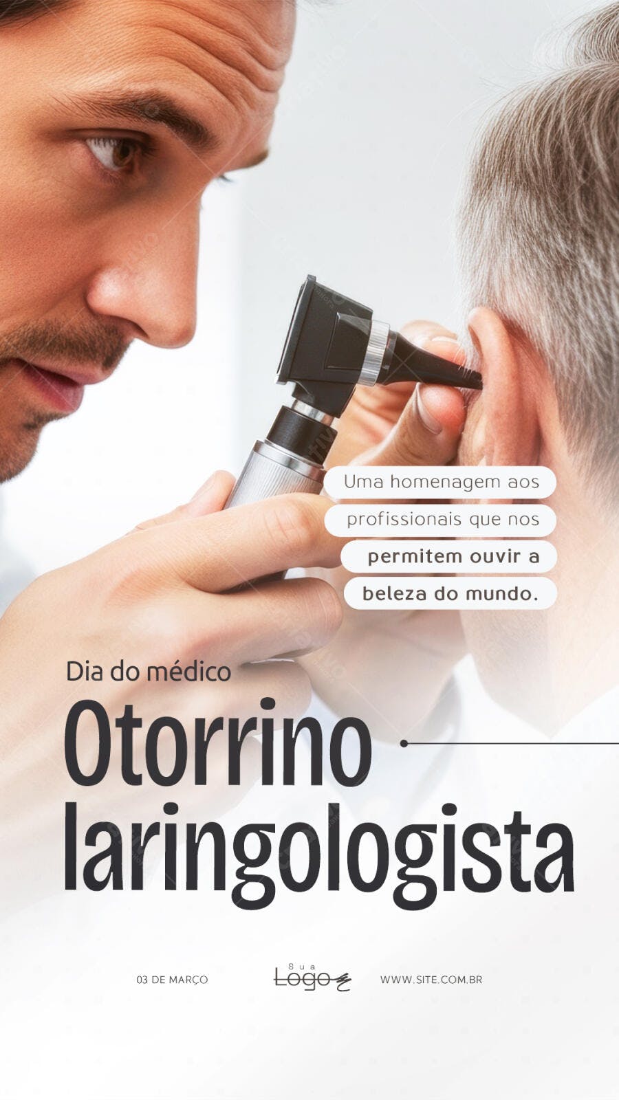 Post Instagram Dia do Médico Otorrinolaringologista PSD Editável