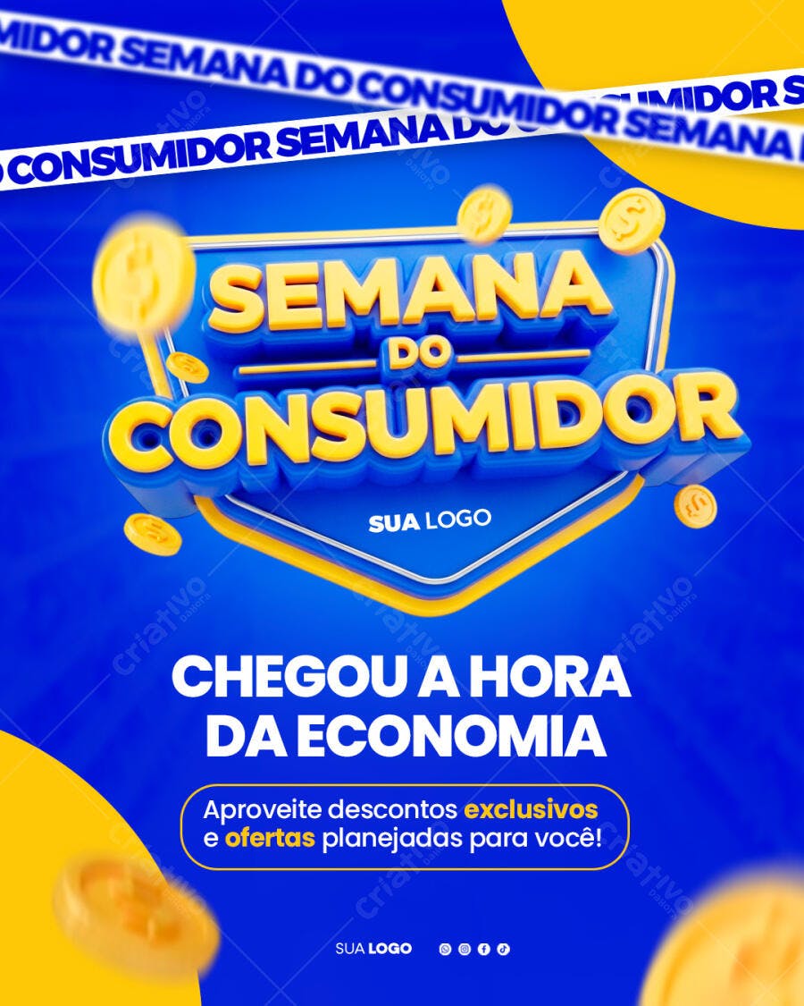 Post Instagram Semana do Consumidor Março PSD Editável