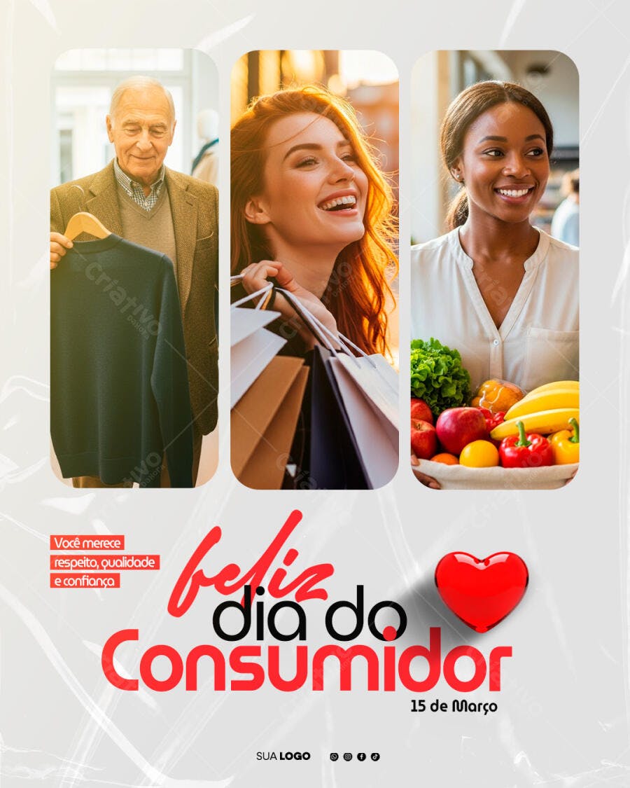 Post Dia do Consumidor 15 de Março Varejo PSD Editável