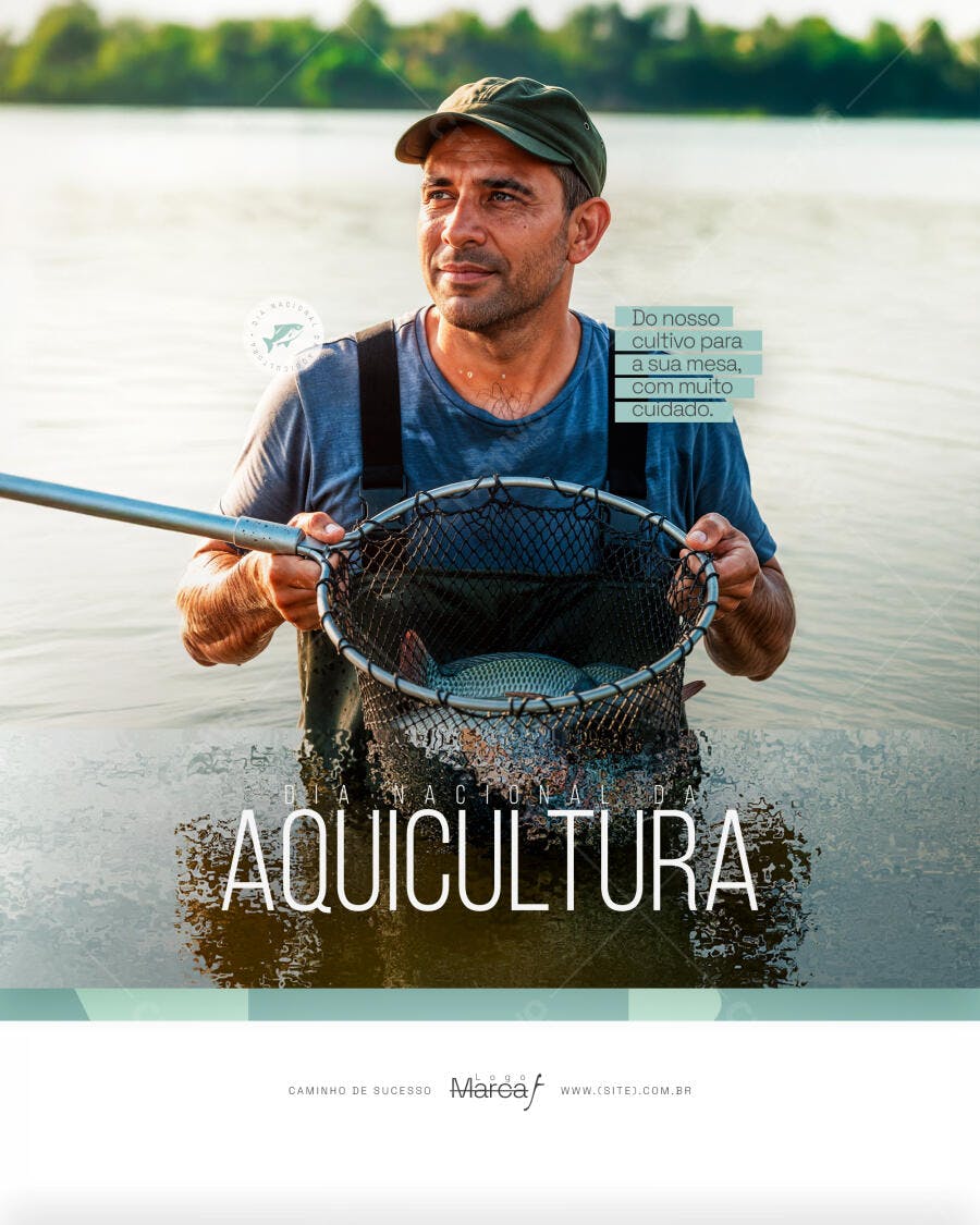 Banner Aquicultura Pesca Sustentável PSD Editável