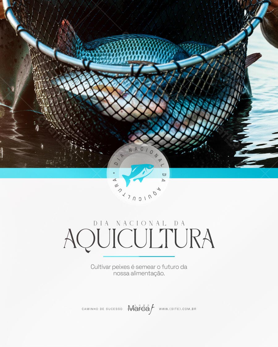 Flyer Dia Nacional da Aquicultura PSD Editável