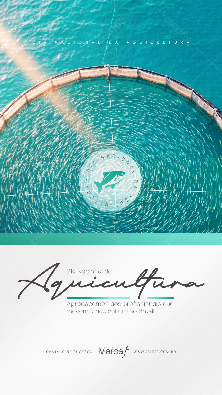 Post Dia Nacional da Aquicultura PSD Editável