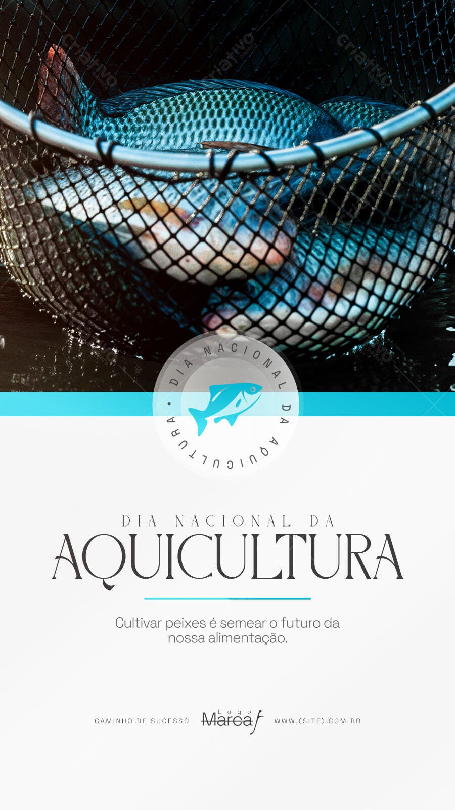 Post Dia Nacional da Aquicultura PSD Editável