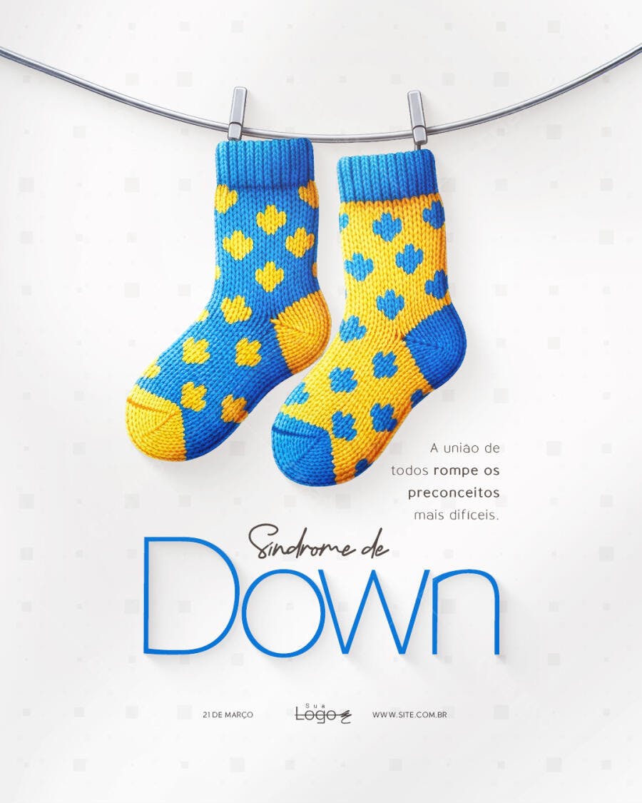 Post Instagram Dia Mundial Síndrome de Down PSD Editável