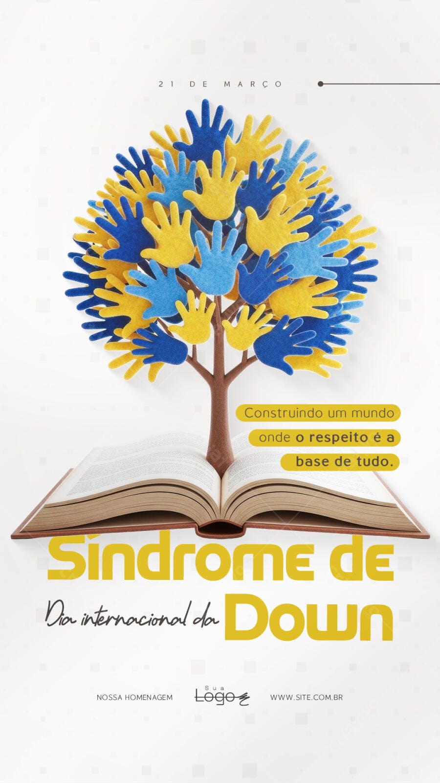 Story Dia Internacional da Síndrome de Down PSD Editável