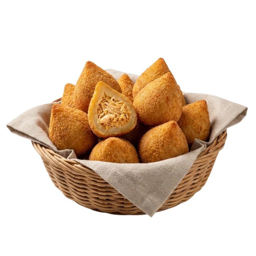 Foto Recortada Cesta Coxinhas Frango Fundo Transparente PNG