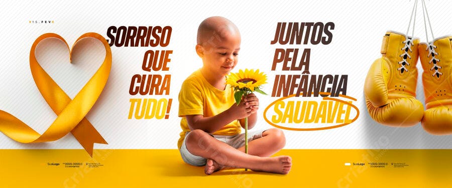 Banner Campanha Setembro Amarelo Conscientização PSD Editável