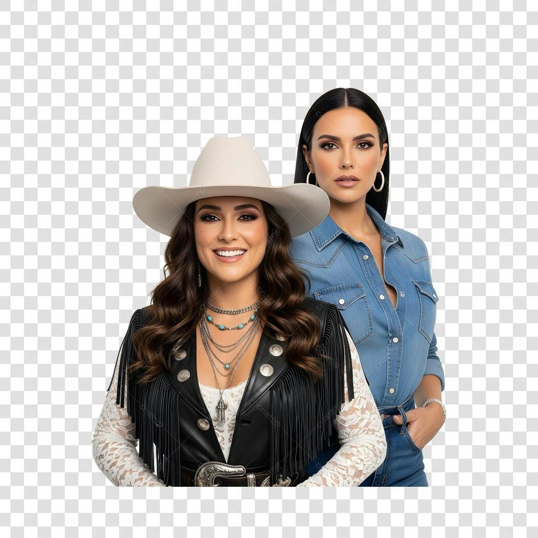 Foto Recortada Dupla Sertaneja Feminina PNG Fundo Transparente